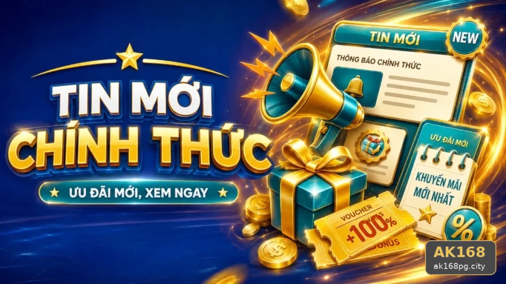 Hướng Dẫn AK168: Kiểm Tra Giao Diện Và Thông Tin Quan Trọng Về Tin Mới, Ưu Đãi Trên ak168pg.city