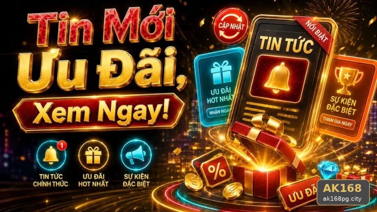 Giải Thích Biểu Tượng Và Quy Trình Tin Tức AK168 Trên ak168pg.city: Đọc Đúng Ưu Đãi Và Điều Kiện Khuyến Mãi